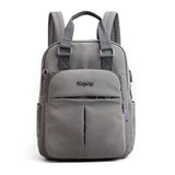 Nylon Women School Backpacks Anti Theft USB Charge Backpack Waterproof Bagpack