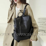 Summer Women Backpack PU Leather Travel Shoulder Bag