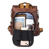 Summer Women Backpack PU Leather Travel Shoulder Bag