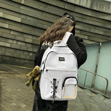 Women Boy Backpack High Female Student College School Bag Teenage Girls Laptop