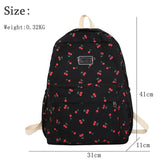 Floral Print Backpack for Teenage Girls Boys Student Book School Bag