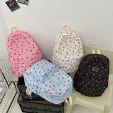 Floral Print Backpack for Teenage Girls Boys Student Book School Bag