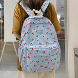 Floral Print Backpack for Teenage Girls Boys Student Book School Bag