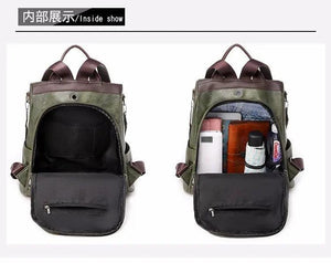 Women Backpack High Leather Large Capacity Schoolbag Travel Bag