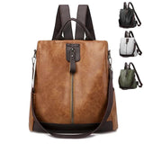 Women Backpack High Leather Large Capacity Schoolbag Travel Bag