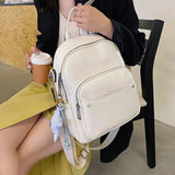 Women Backpack Large Capacity Wide Strap Female Shoulder Bag