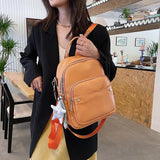 Women Backpack Large Capacity Wide Strap Female Shoulder Bag