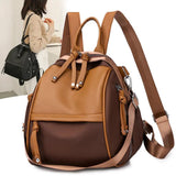 Female Backpack Multifunction PU Leather School Shoulder Bag Travel Bag E602