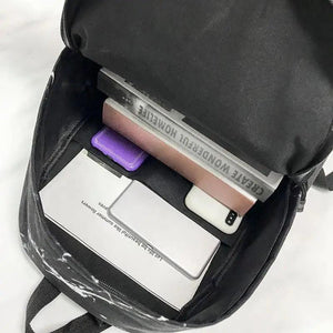 Marble Stone Print Backpack Rucksack School Shoulder Backpack