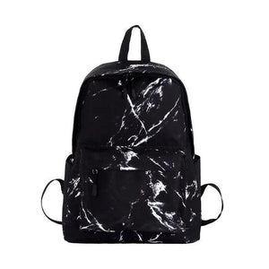 Marble Stone Print Backpack Rucksack School Shoulder Backpack
