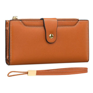 Women's Long Leather Clutch Purse Cellphone Bag Coin Wallet