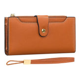 Women's Long Leather Clutch Purse Cellphone Bag Coin Wallet