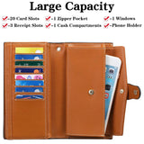 Women's Long Leather Clutch Purse Cellphone Bag Coin Wallet