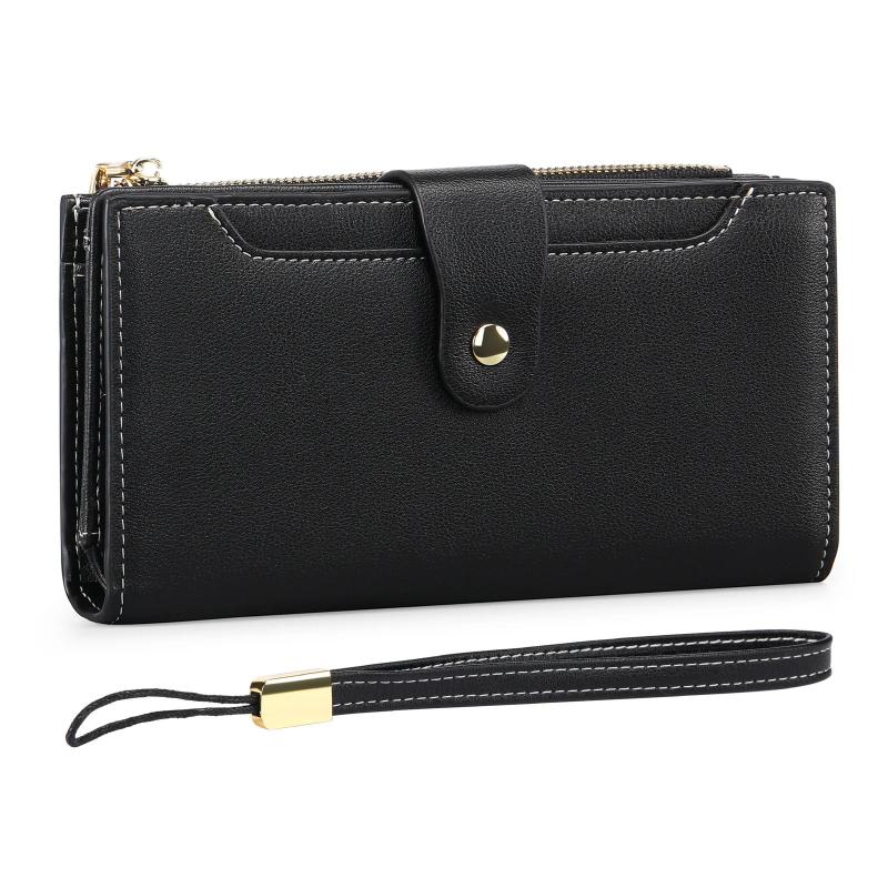 Women's Long Leather Clutch Purse Cellphone Bag Coin Wallet