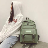 Canvas Women Backpack Anti-theft Shoulder Bag