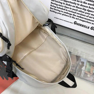 Women Embroidery Letters School Bags Casual Travel Backpack Bags