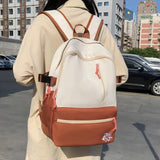 Women Embroidery Letters School Bags Casual Travel Backpack Bags