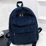 Corduroy School Backpack for Teens