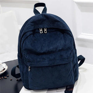Corduroy School Backpack for Teens