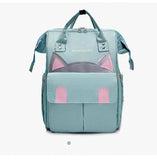 Cartoon Cat Mommy Maternity Backpack Large Capacity Waterproof Mummy Bag