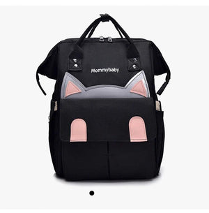 Cartoon Cat Mommy Maternity Backpack Large Capacity Waterproof Mummy Bag