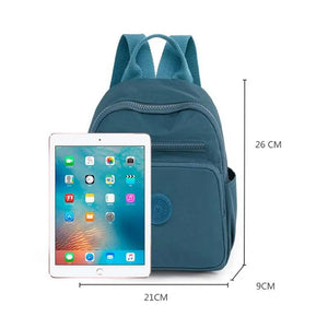 Women Mini Nylon School Bag Solid Light Weight Small Travel Backpack