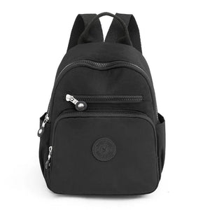 Women Mini Nylon School Bag Solid Light Weight Small Travel Backpack