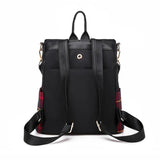 Plaid Women's Backpack Dual-use Travel Bag
