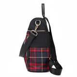 Plaid Women's Backpack Dual-use Travel Bag