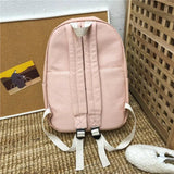 Canvas Backpack Girls School Bags Teenage High School Female Bagpack