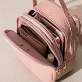 Women Small Backpack Letter Purse Mobile Phone Messenger Bag