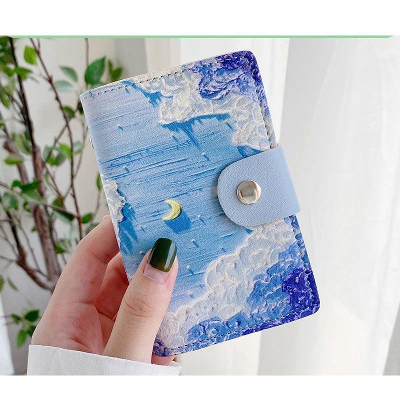 Oil Painting Card Bag High-Grade Large Capacity Wallet 01-WL