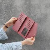 Heart Pendant Embossed Leather Women's Purse