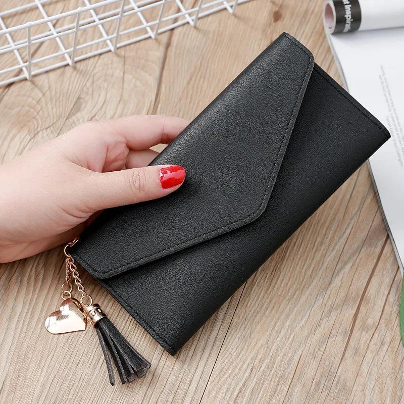 Love Tassel Buckle Wallet Women's Long Student Wallet