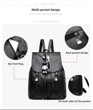 Women Backpack Girls School Bags Large Capacity Book Bag Multi-pocket