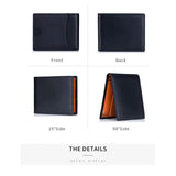 Men's Carbon Fiber RFID Wallet Slim Short Leather