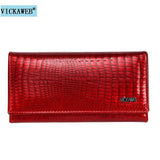 Short Women Leather Wallet Female with Ziper