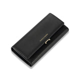 Women's Long Leather Wallet Large-Capacity Tri-Fold Clutch Purse