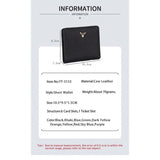 Genodern Leather Wallet Short Women's Purse Full Cowhide