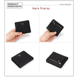 Genodern Leather Wallet Short Women's Purse Full Cowhide