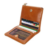 Guaranteed Oil Wax Leather Women's Wallet Two-fold Woman Purse