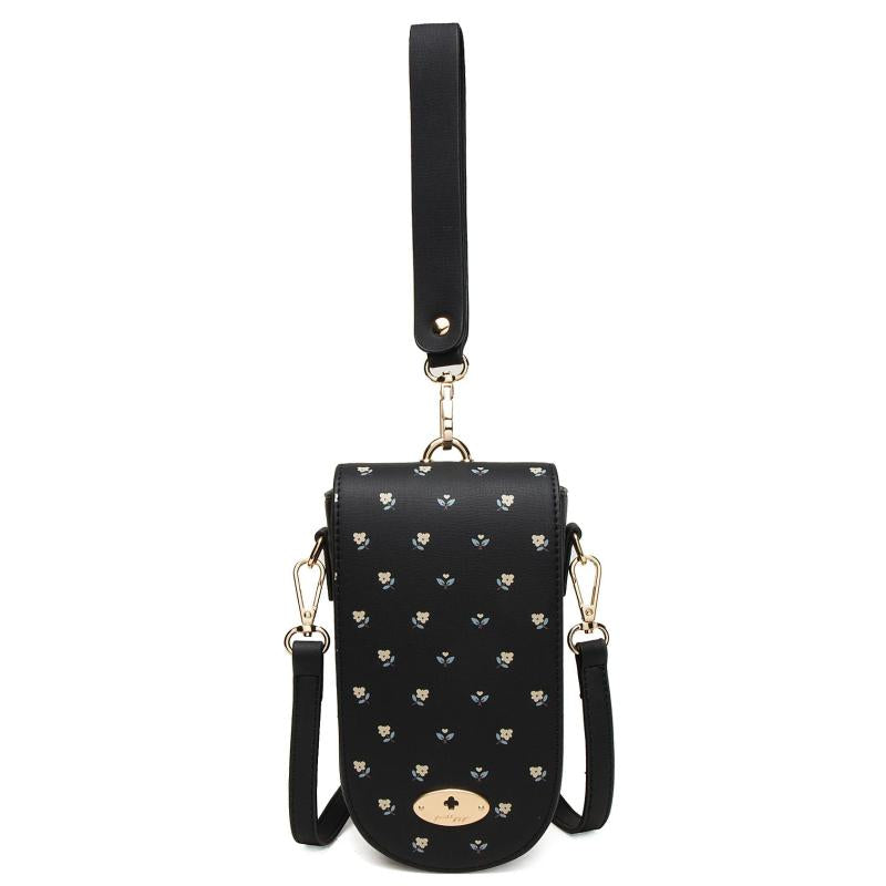 Floral PU Leather Phone Crossbody Bag Wallet Handbag