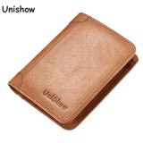 Small Cow Leather Women Wallet Short Female Purse