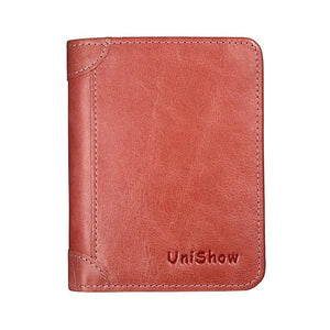 Small Cow Leather Women Wallet Short Female Purse