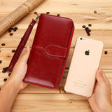 Women Leather Wallet Long Clutch Purse Large Capacity Coin Bag Wallets