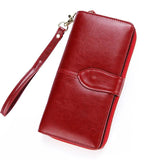Women Leather Wallet Long Clutch Purse Large Capacity Coin Bag Wallets