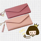 Tassel Heart Pendant Clutch Bag Multi-Functional Lychee Pattern