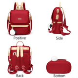 Anti-Theft Women Travel Backpack Solid School Bag