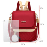 Anti-Theft Women Travel Backpack Solid School Bag