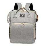 Diaper Bag Backpack with Bassinet Folding Crib, Large Capacity Mummy Bag
